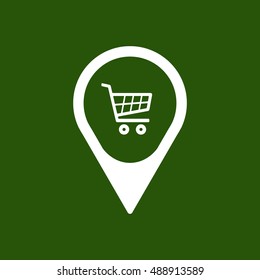  Cart  icon. Flat design.