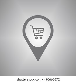  Cart  icon. Flat design.
