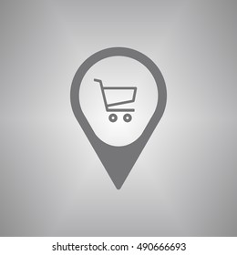  Cart  icon. Flat design.