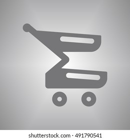  Cart  icon. Flat design.