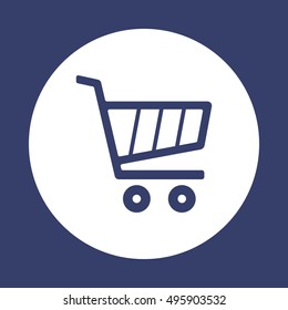  Cart  icon. Flat design.