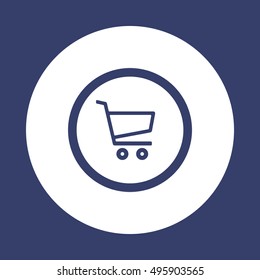  Cart  icon. Flat design.