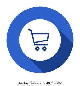  Cart  icon. Flat design.