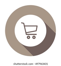  Cart  icon. Flat design.