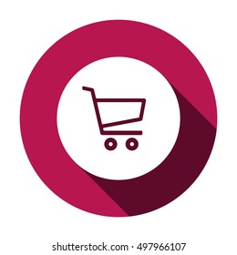  Cart  icon. Flat design.