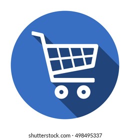  Cart  icon. Flat design.