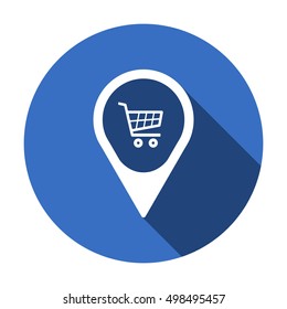  Cart  icon. Flat design.