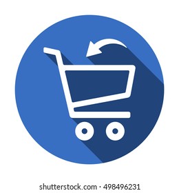  Cart  icon. Flat design.