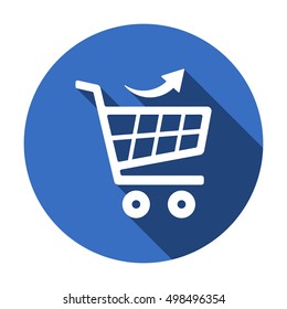  Cart  icon. Flat design.