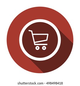  Cart  icon. Flat design.