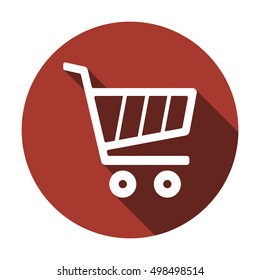  Cart  icon. Flat design.