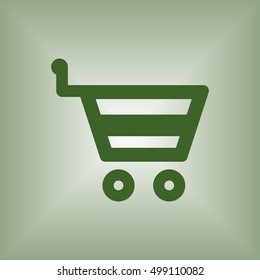   Cart  icon. Flat design.