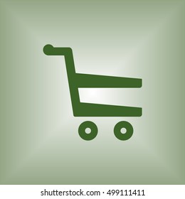   Cart  icon. Flat design.