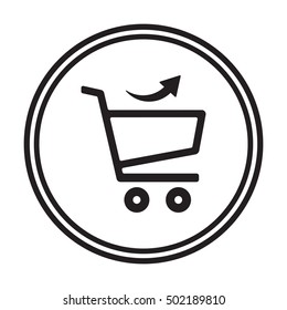  Cart  icon. Flat design.