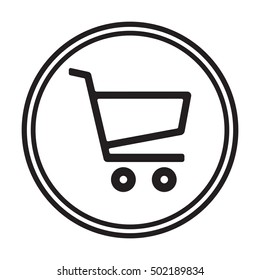 Cart  icon. Flat design.