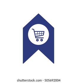  Cart  icon. Flat design.