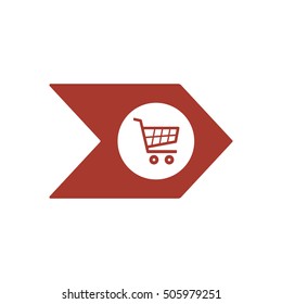  Cart  icon. Flat design.