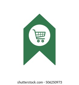  Cart  icon. Flat design.
