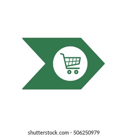  Cart  icon. Flat design.