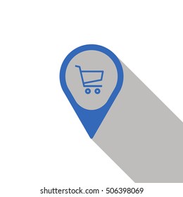  Cart  icon. Flat design.