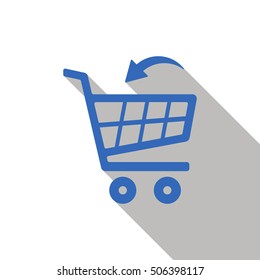  Cart  icon. Flat design.