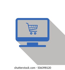  Cart  icon. Flat design.
