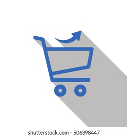  Cart  icon. Flat design.