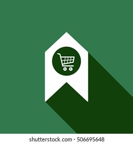  Cart  icon. Flat design.