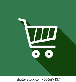  Cart  icon. Flat design.