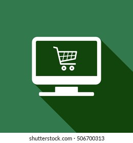  Cart  icon. Flat design.