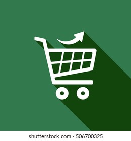  Cart  icon. Flat design.