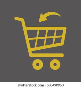  Cart  icon. Flat design.