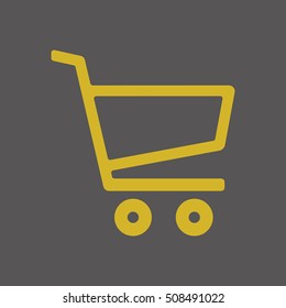  Cart  icon. Flat design.