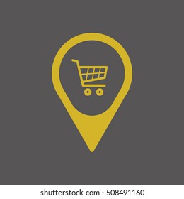  Cart  icon. Flat design.