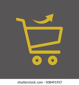  Cart  icon. Flat design.
