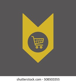  Cart  icon. Flat design.