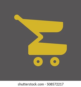  Cart  icon. Flat design.