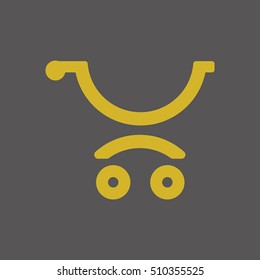  Cart  icon. Flat design.