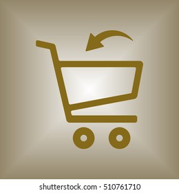  Cart  icon. Flat design.