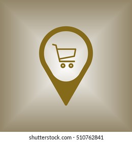  Cart  icon. Flat design.