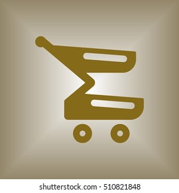  Cart  icon. Flat design.