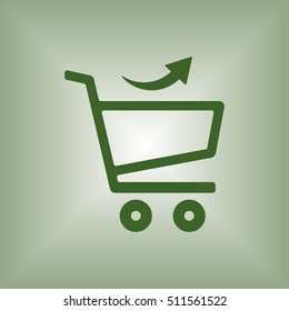  Cart  icon. Flat design.