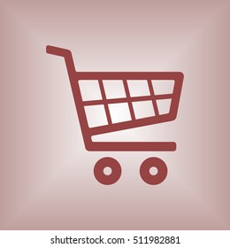  Cart  icon. Flat design.