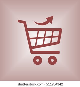 Cart  icon. Flat design.