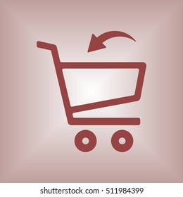  Cart  icon. Flat design.