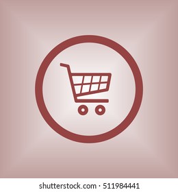  Cart  icon. Flat design.
