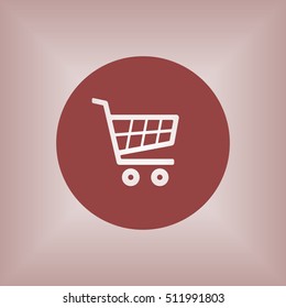  Cart  icon. Flat design.