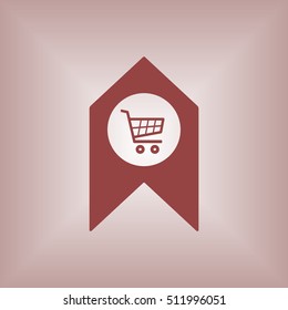  Cart  icon. Flat design.