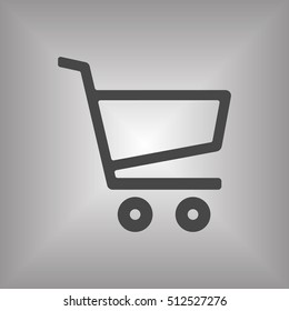  Cart  icon. Flat design.