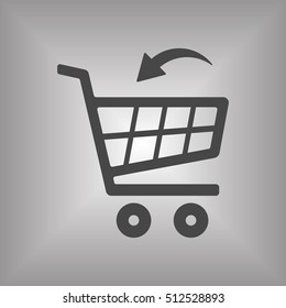  Cart  icon. Flat design.